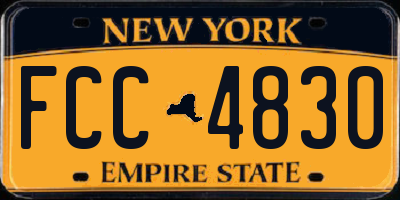 NY license plate FCC4830
