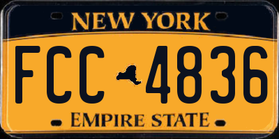 NY license plate FCC4836
