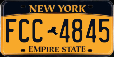 NY license plate FCC4845