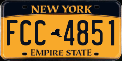 NY license plate FCC4851
