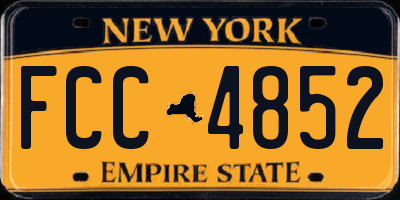NY license plate FCC4852