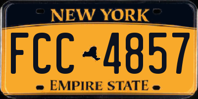 NY license plate FCC4857