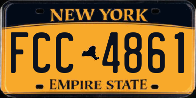 NY license plate FCC4861