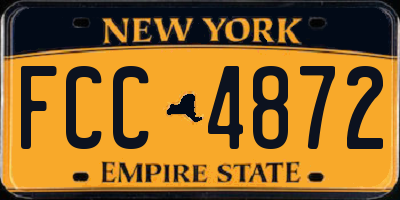 NY license plate FCC4872