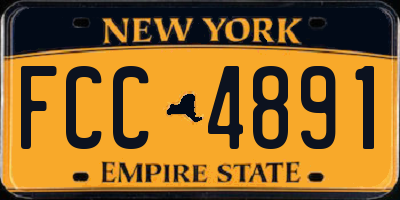 NY license plate FCC4891