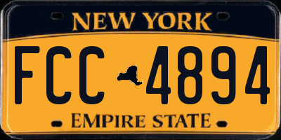 NY license plate FCC4894