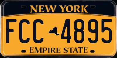 NY license plate FCC4895