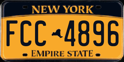 NY license plate FCC4896