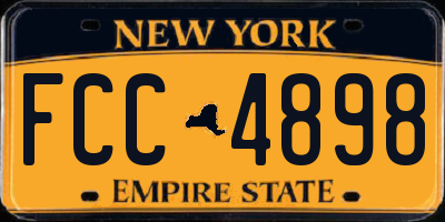 NY license plate FCC4898