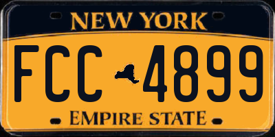 NY license plate FCC4899