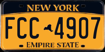NY license plate FCC4907