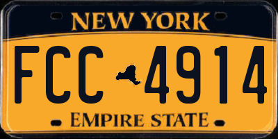 NY license plate FCC4914
