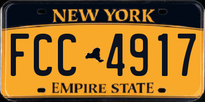 NY license plate FCC4917