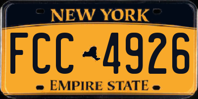 NY license plate FCC4926