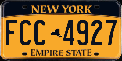 NY license plate FCC4927