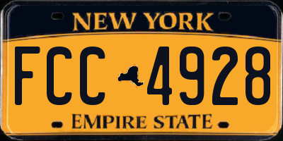 NY license plate FCC4928