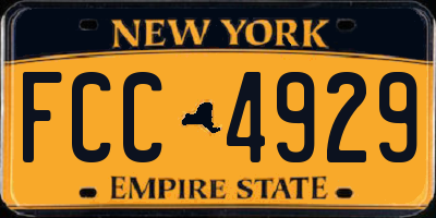 NY license plate FCC4929