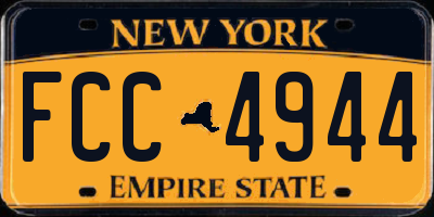 NY license plate FCC4944