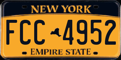 NY license plate FCC4952