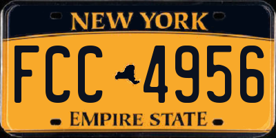 NY license plate FCC4956