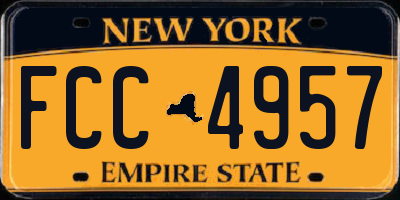 NY license plate FCC4957