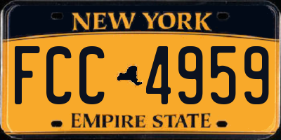 NY license plate FCC4959