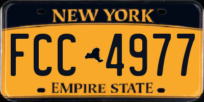 NY license plate FCC4977