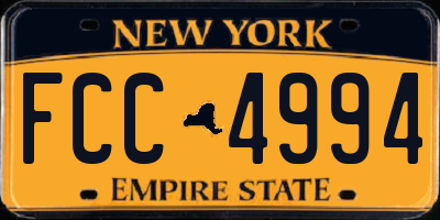 NY license plate FCC4994