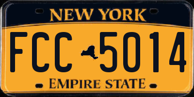 NY license plate FCC5014