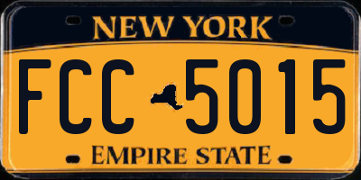 NY license plate FCC5015