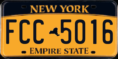 NY license plate FCC5016
