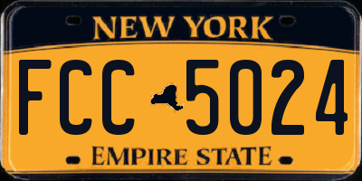 NY license plate FCC5024