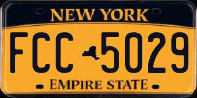NY license plate FCC5029