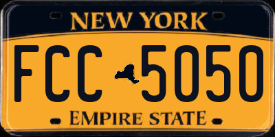 NY license plate FCC5050