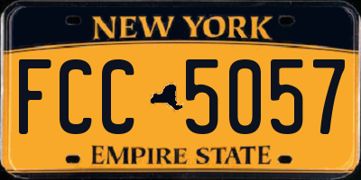 NY license plate FCC5057