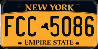 NY license plate FCC5086