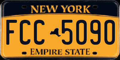 NY license plate FCC5090