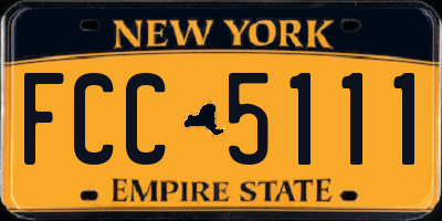NY license plate FCC5111