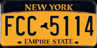 NY license plate FCC5114