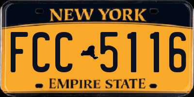 NY license plate FCC5116