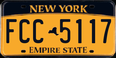 NY license plate FCC5117