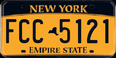 NY license plate FCC5121