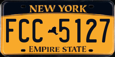 NY license plate FCC5127