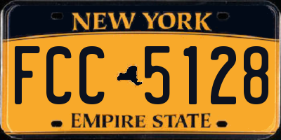 NY license plate FCC5128