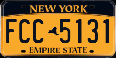 NY license plate FCC5131