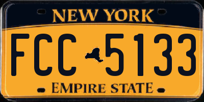 NY license plate FCC5133