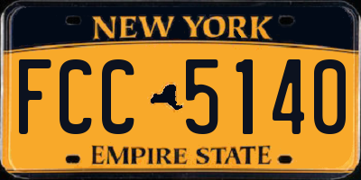NY license plate FCC5140