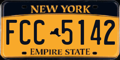 NY license plate FCC5142