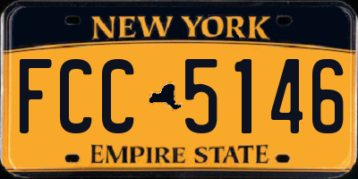 NY license plate FCC5146