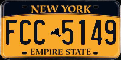 NY license plate FCC5149